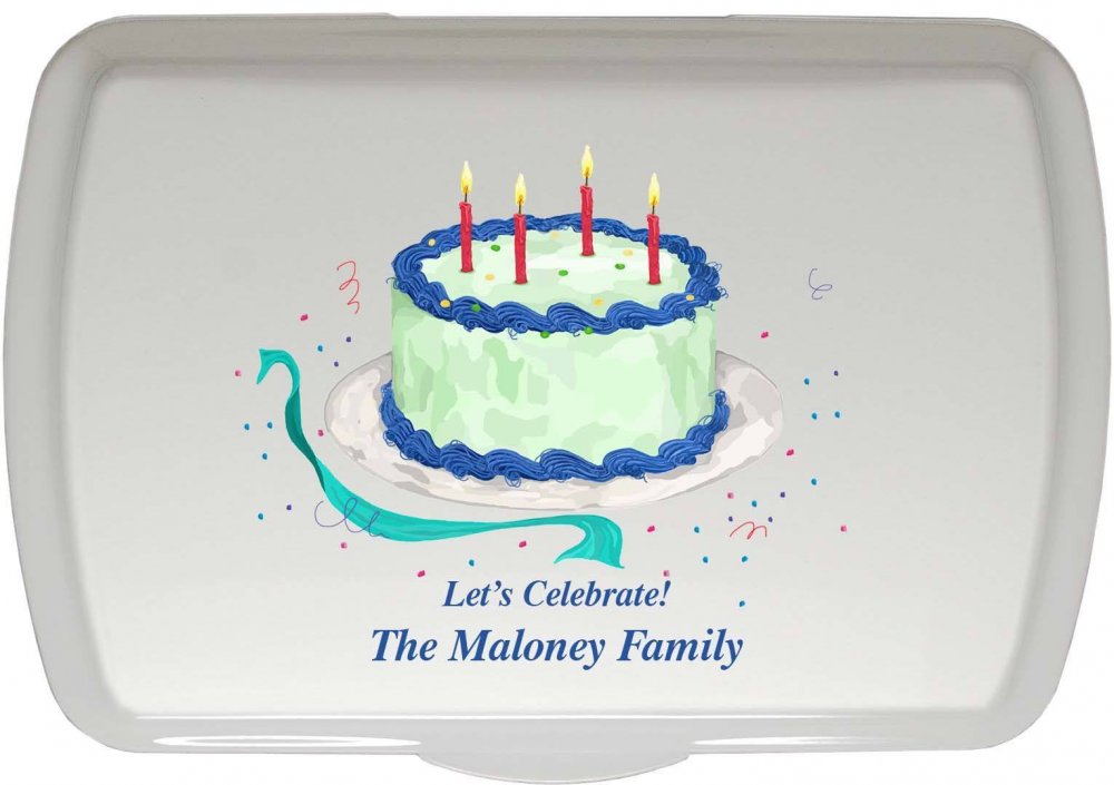 9X13" Cake Celebration Design, Doughmakers Pan - Click Image to Close