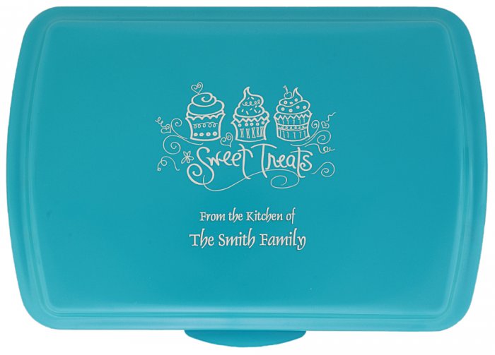 9x13" Non-Stick Pan - Turquoise Smooth Semigloss Finish Lid