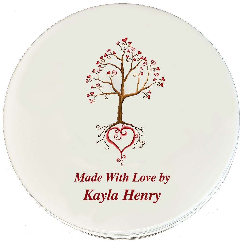 Cookie Tin, Tree of Love Design - Click Image to Close