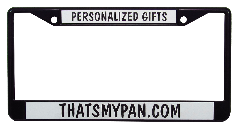 Black, Personalized License Plate Frame - Click Image to Close