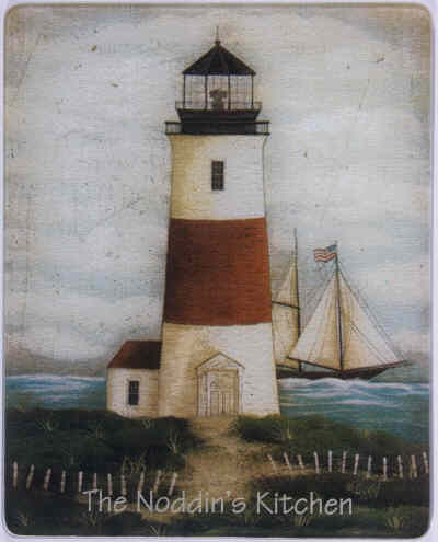 David'S Lighthouse, 12"X15" Tempered Glass Cutting Board - Click Image to Close