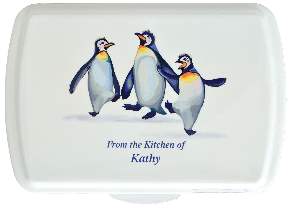 9X13" Penguin Design,Traditional Lid Only - Click Image to Close