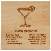 8X8" Solid Oak Cutting Boards, Margarita