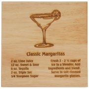 8X8" Solid Oak Cutting Boards, Margarita