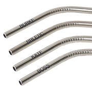 (image for) Personalized SS Straw Set-4pc-Bent