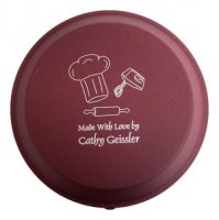 9" Pie Pan & Lid - Cranberry, Textured Finish