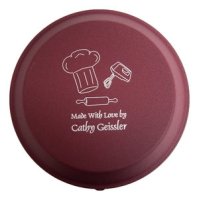 9" Pie Pan & Lid - Cranberry, Textured Finish