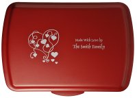 Personalized Cake Pan 9x13 (Engraved) Aluminum Pan Designs 1 - Tender  Hearts Lid Color Black