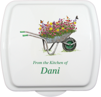 9X9 Wheelbarrow Flowers Design, Doughmakers Pan