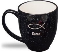 Black, 14oz Speckled Bistro Mugs