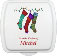 9x9 Christmas Socks Design, Lid Only