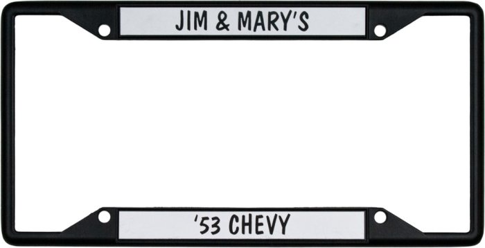 (image for) Dual Black Personalized License Frame