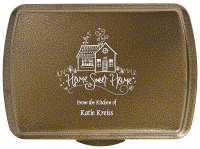 BLESSED HOME Laser Engraved 9 x 13 Aluminum Cake Pan with BLACK, COPPER  or RED