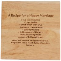 8X8" Solid Oak Cutting Boards, Marriage