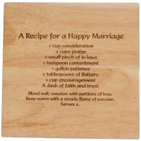 8X8" Solid Oak Cutting Boards, Marriage