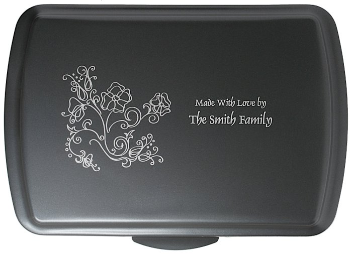 9x13" Cake Pan - Charcoal Gray Smooth Semigloss Finish Lid