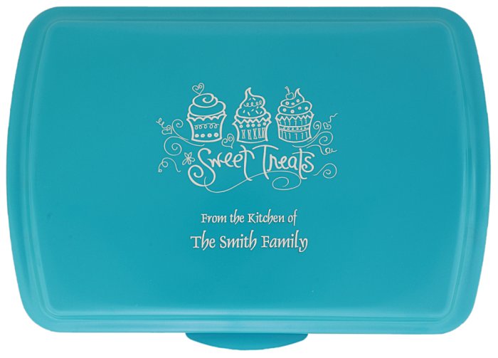 9x13" Non-Stick Pan - Turquoise Smooth Semigloss Finish Lid