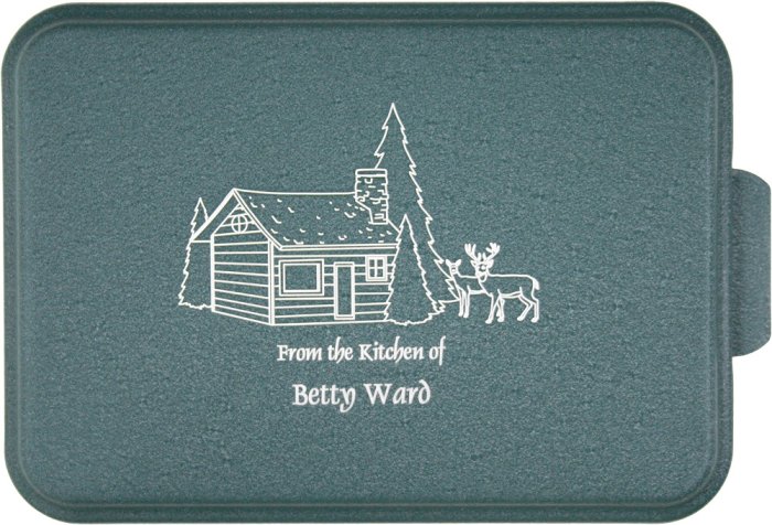 (image for) 9X13" Original Cake Pan & Lid - Forest Green, Textured Finish