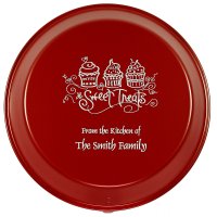 9" Pie Pan & Lid - Ruby, Smooth Semigloss Finish