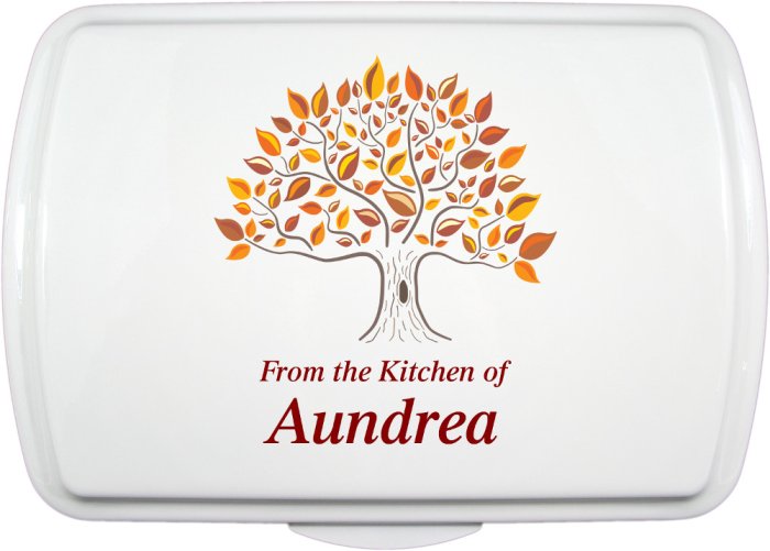 (image for) 9X13" Fall Tree Design,Traditional Lid Only