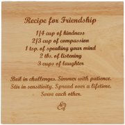 8X8 Solid Oak Cutting Boards, Friendship