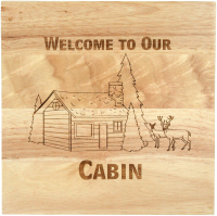 (image for) 8X8" Solid Oak Cutting Boards, Cabin