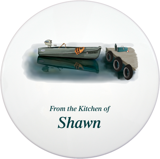 (image for) Cookie Tin, Boat - Dock Fishing Design