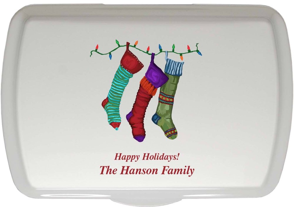 9X13" Christmas Socks Design, Bar Pan - Click Image to Close