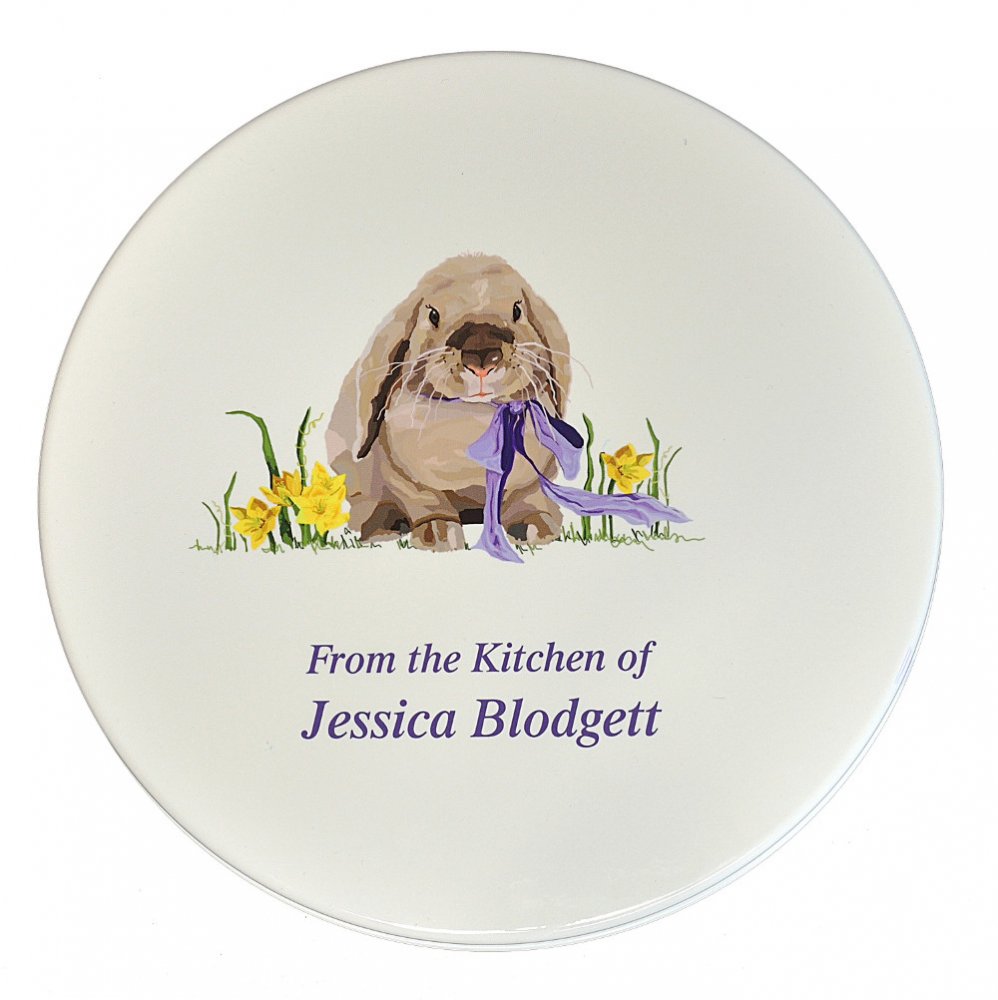 Cookie Tin, Spring Bunny Design - Click Image to Close