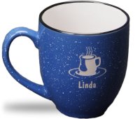 Blue, 14oz Speckled Bistro Mugs