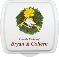 9X9 Wreath Skates Design, Doughmakers Pan (image for) 9X9 Wreath Skates Design, Doughmakers Pan
