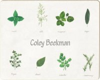 Herbs, 15"X12" Tempered Glass Cutting Board (image for) Herbs, 15"X12" Tempered Glass Cutting Board