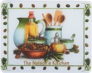 (image for) Olives, 15"X12" Tempered Glass Cutting Board