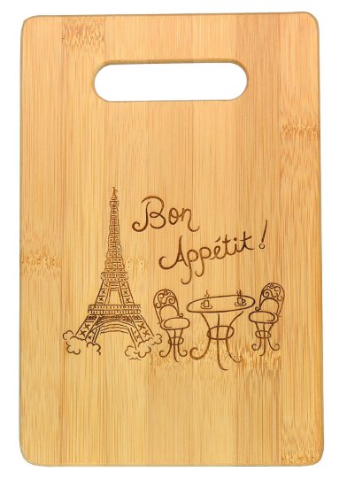 9x6" Bamboo Cutting Boards, Bon Appetit