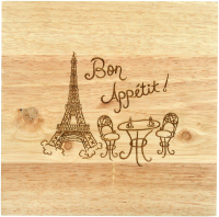 8X8" Solid Oak Cutting Boards, Bon Appetit (image for) 8X8" Solid Oak Cutting Boards, Bon Appetit