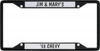 Dual Black Personalized License Frame