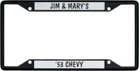 Dual Black Personalized License Frame (image for) Dual Black Personalized License Frame