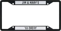 Dual Black Personalized License Frame