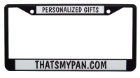 Black, Personalized License Plate Frame