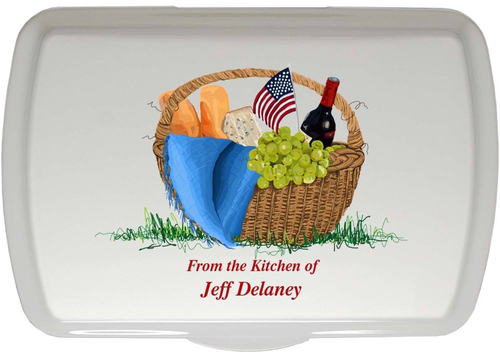 9X13" Picnic Design, Non Stick Pan - Click Image to Close