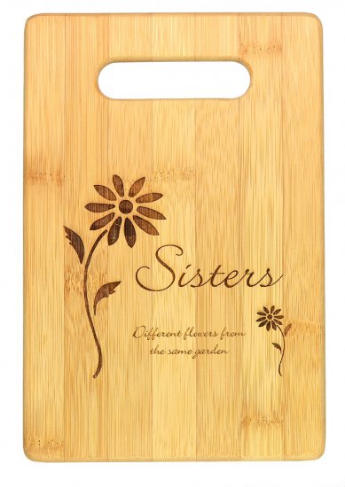 9x6\" Bamboo Cutting Boards, Sisters