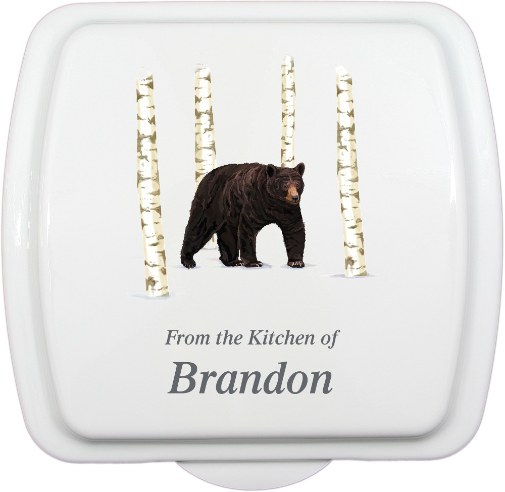 9x9 Bear Birch Design, Lid Only - Click Image to Close