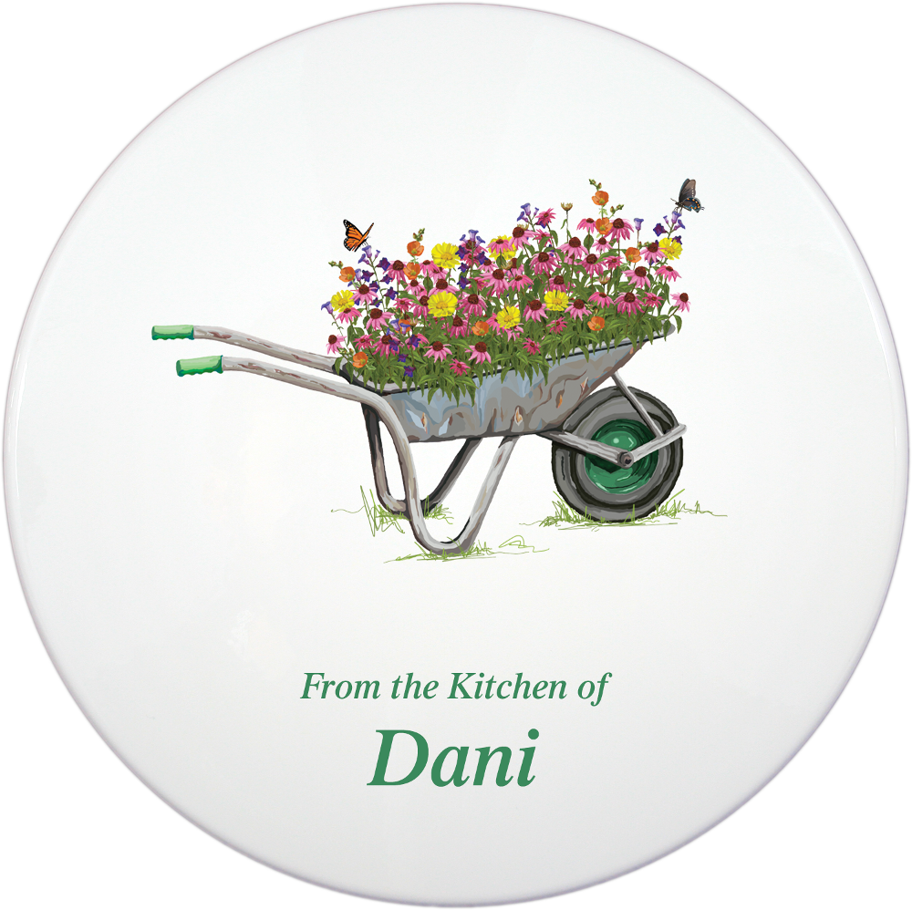 (image for) Cookie Tin, Wheelbarrow Flowers Design
