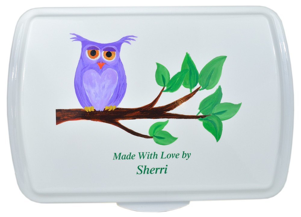 9X13" Owl 1 Design,Traditional Lid Only - Click Image to Close