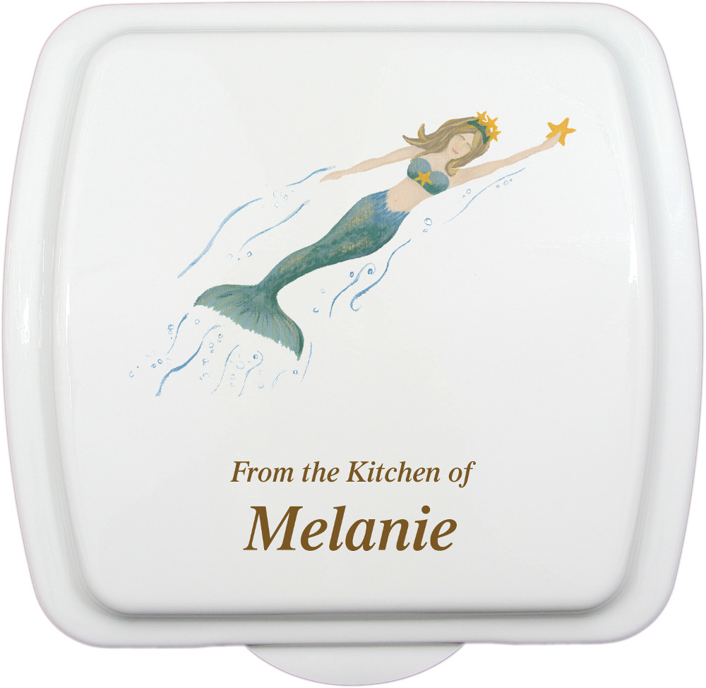 9x9 Mermaid Design, Lid Only - Click Image to Close