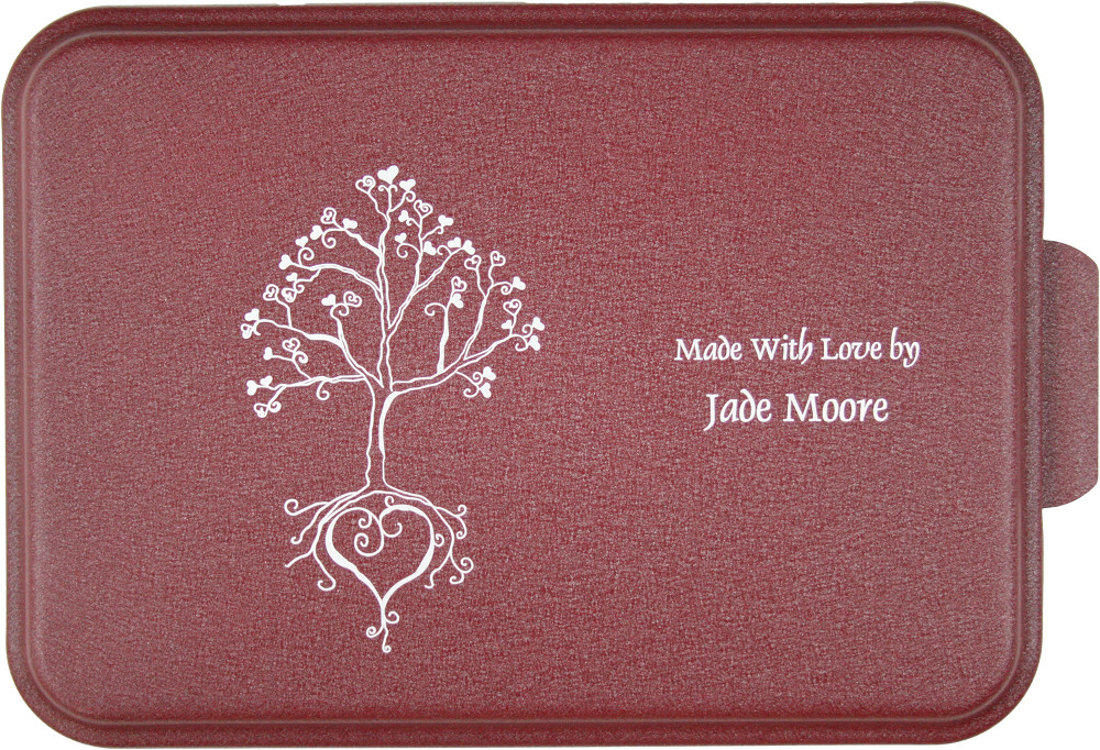 Made With Love Personalized Red Cake Pan - 9 x 13