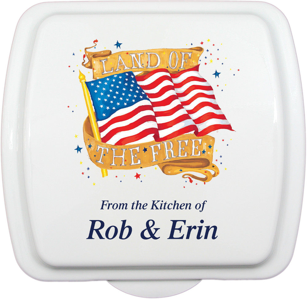 9x9 Proud American Design, Lid Only - Click Image to Close