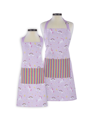 Adult-Child Apron Set-Unicorns - Click Image to Close