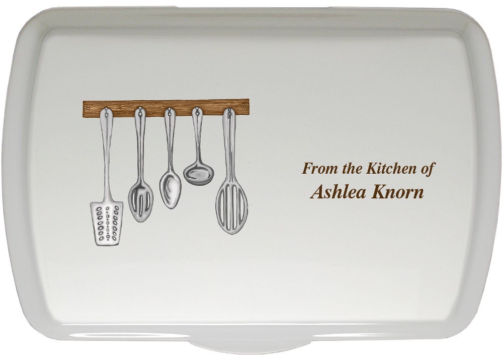 9X13" Utensils Design, Traditional Pan - Click Image to Close