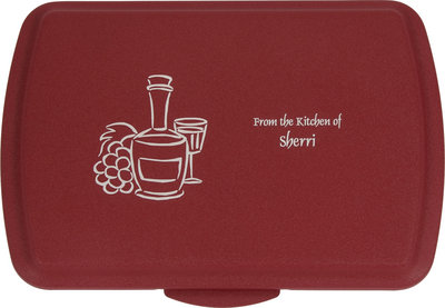 9X13" Non-Stick Pan - Cranberry Textured Finish Lid - Click Image to Close